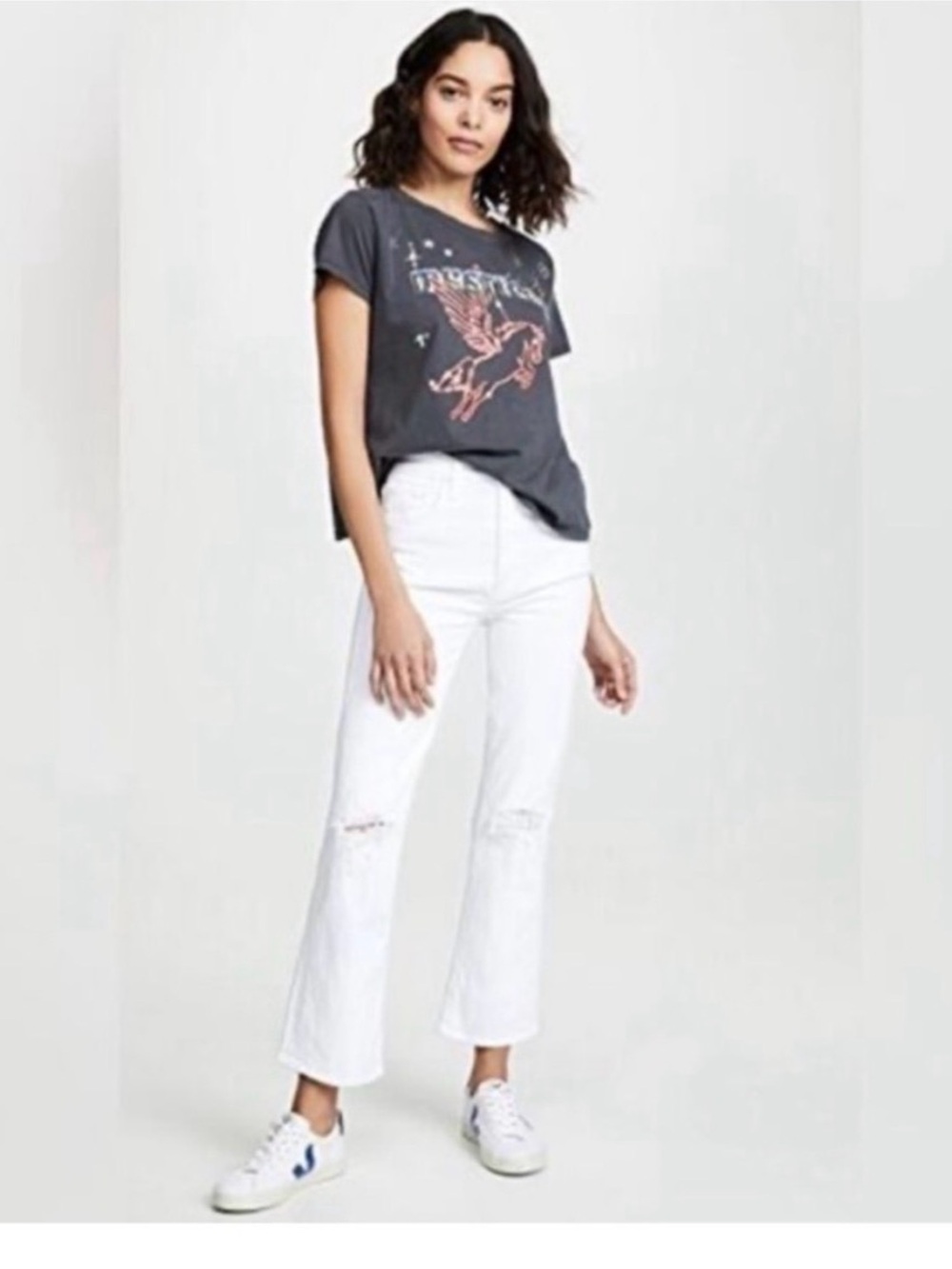 MOTHER the tripper white Crop Jeans
